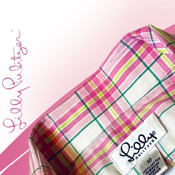 Vint Lilly Pulitzer White Label Fitted Blouse 🌸💠 - Picture 5 of 10